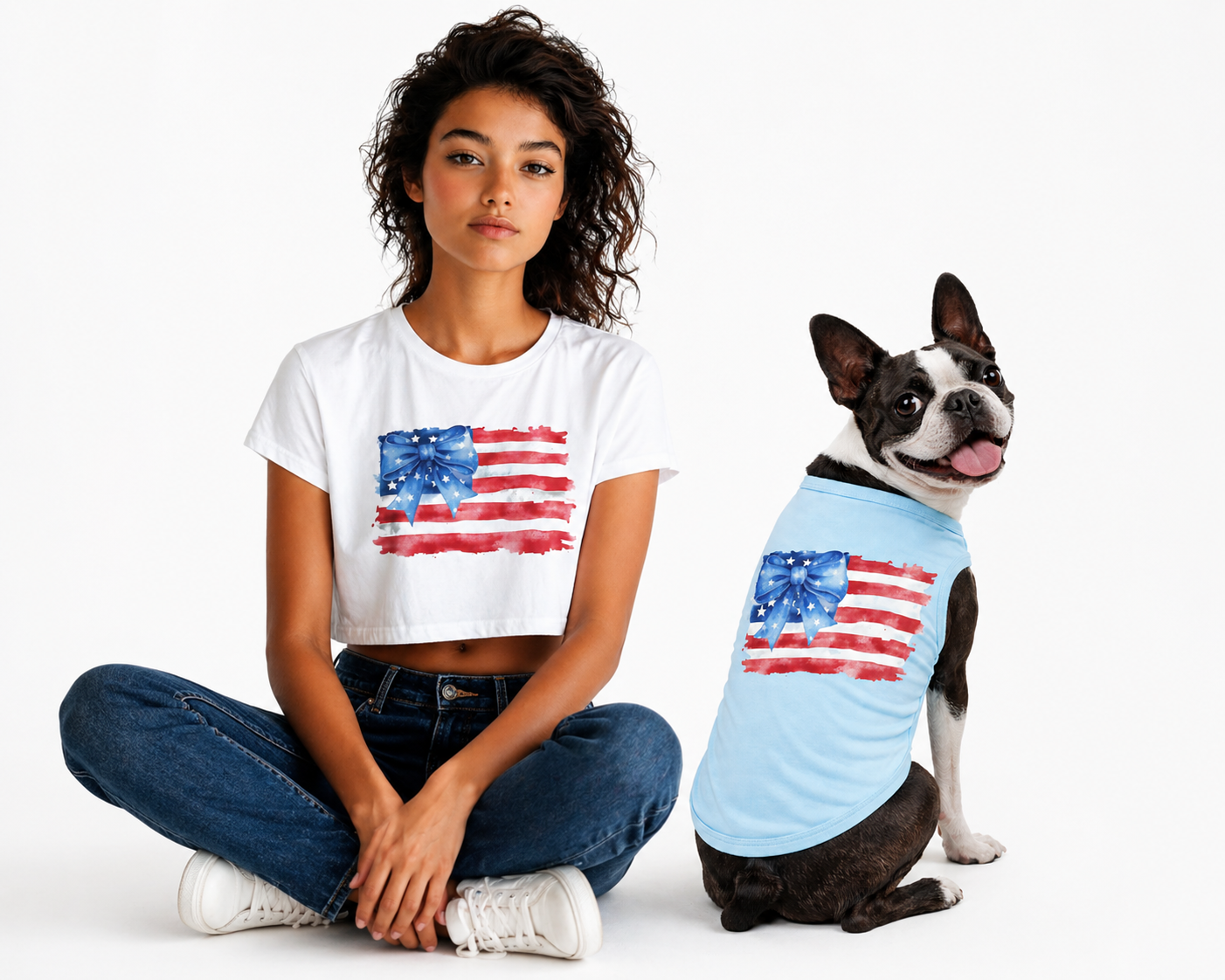 American Flag Bow Top
