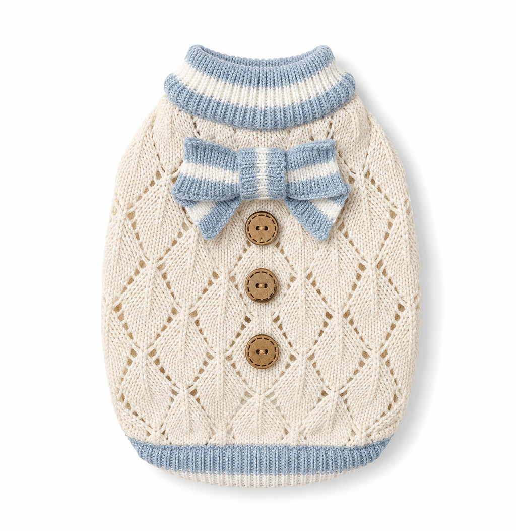 Teddy Button Sweater