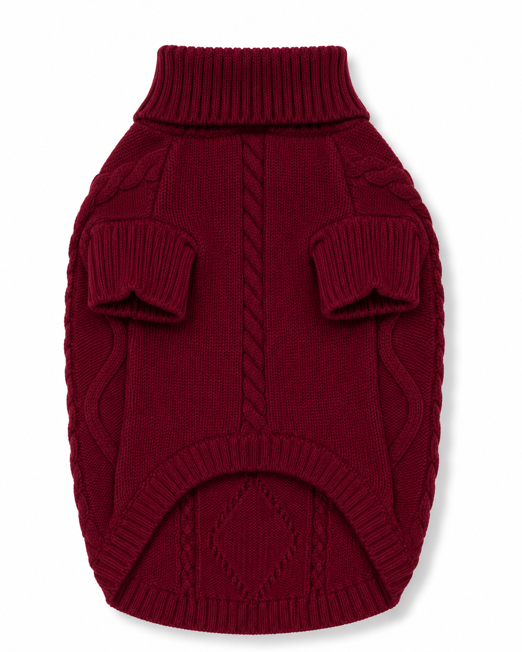 Burgundy Cable Knit Sweater