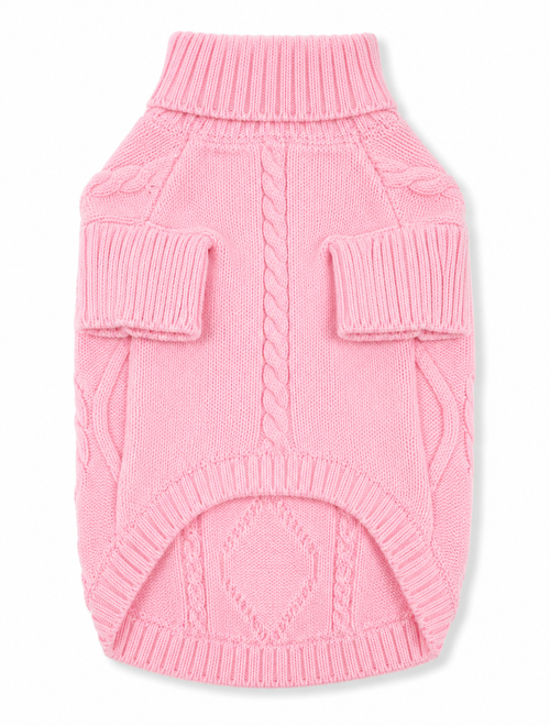 Baby Pink Cable Knit Sweater