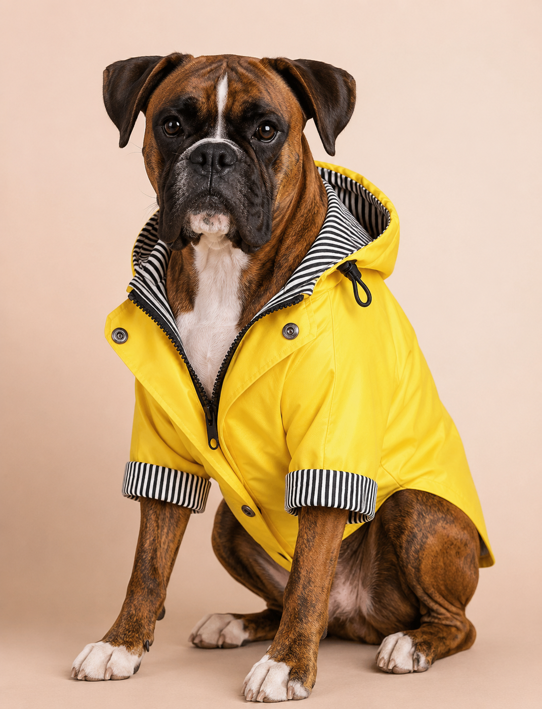 Yellow Stripe Rain Jacket