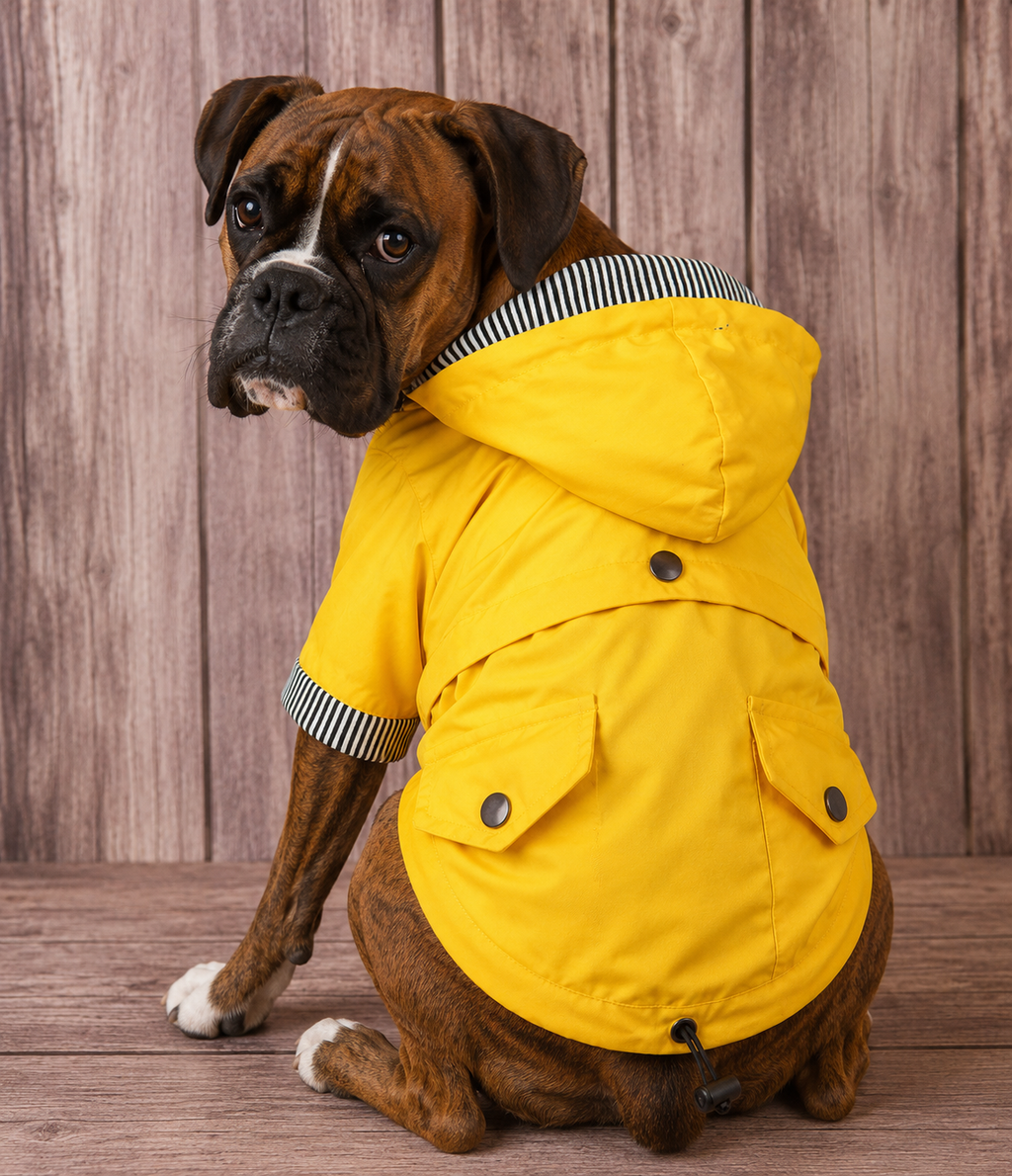 Yellow Stripe Rain Jacket