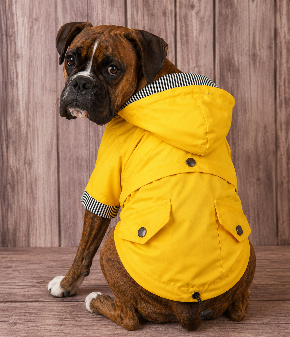 Yellow Stripe Rain Jacket