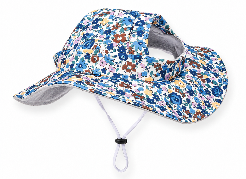 Blue Floral Hat