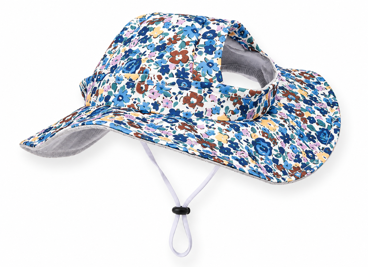 Blue Floral Hat