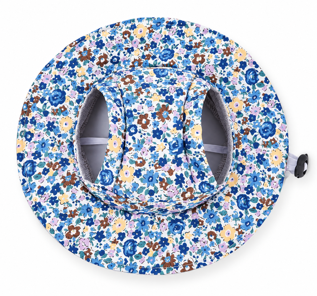 Blue Floral Hat