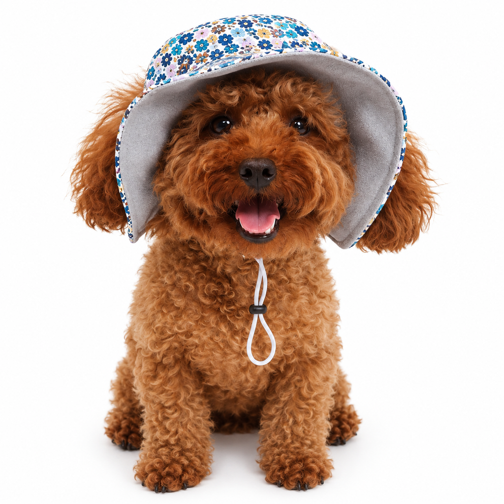 Blue Floral Hat