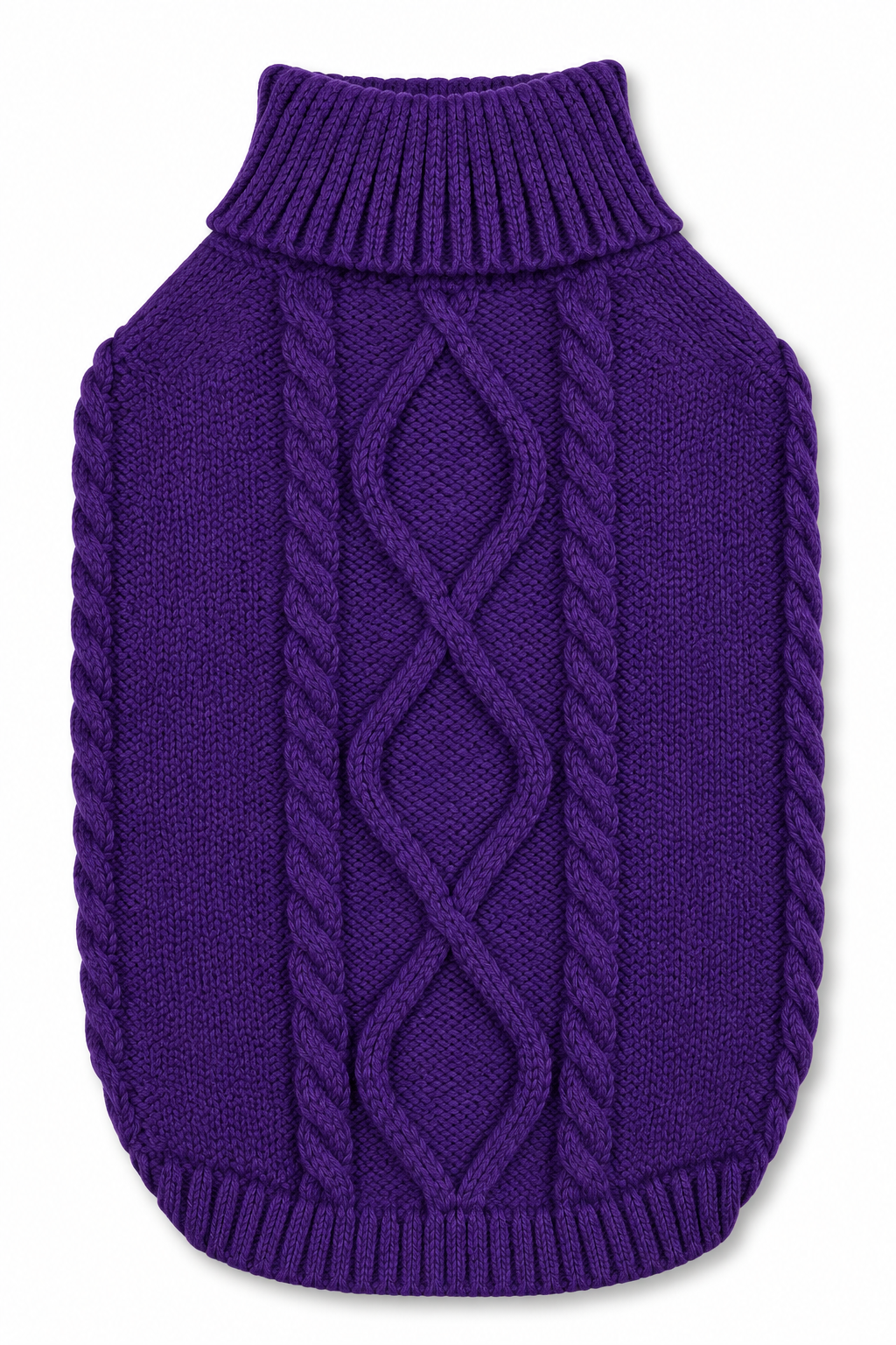 Purple Cable Knit Sweater