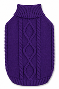 Purple Cable Knit Sweater