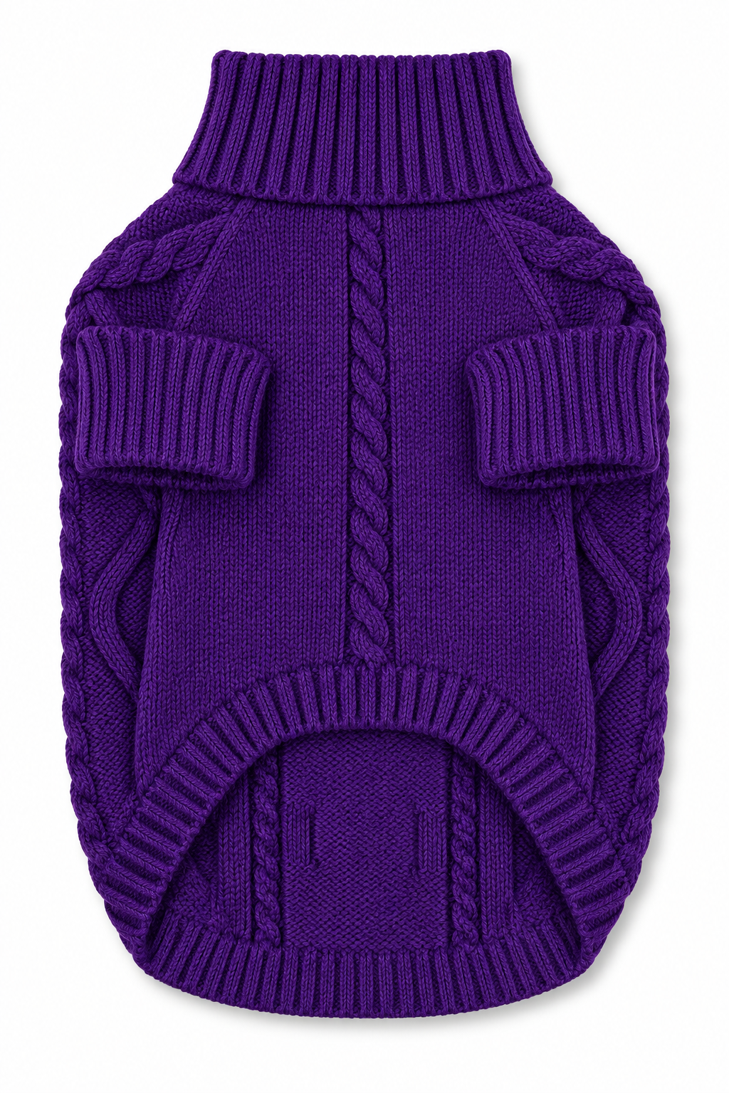 Purple Cable Knit Sweater