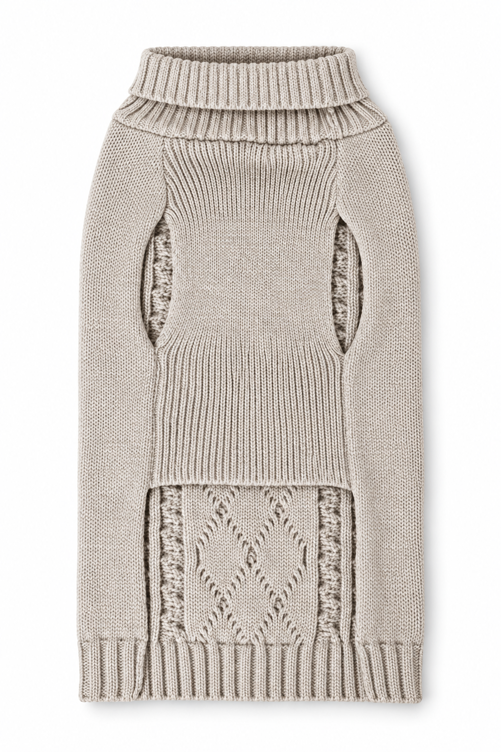 Beige Cable Knit Sweater