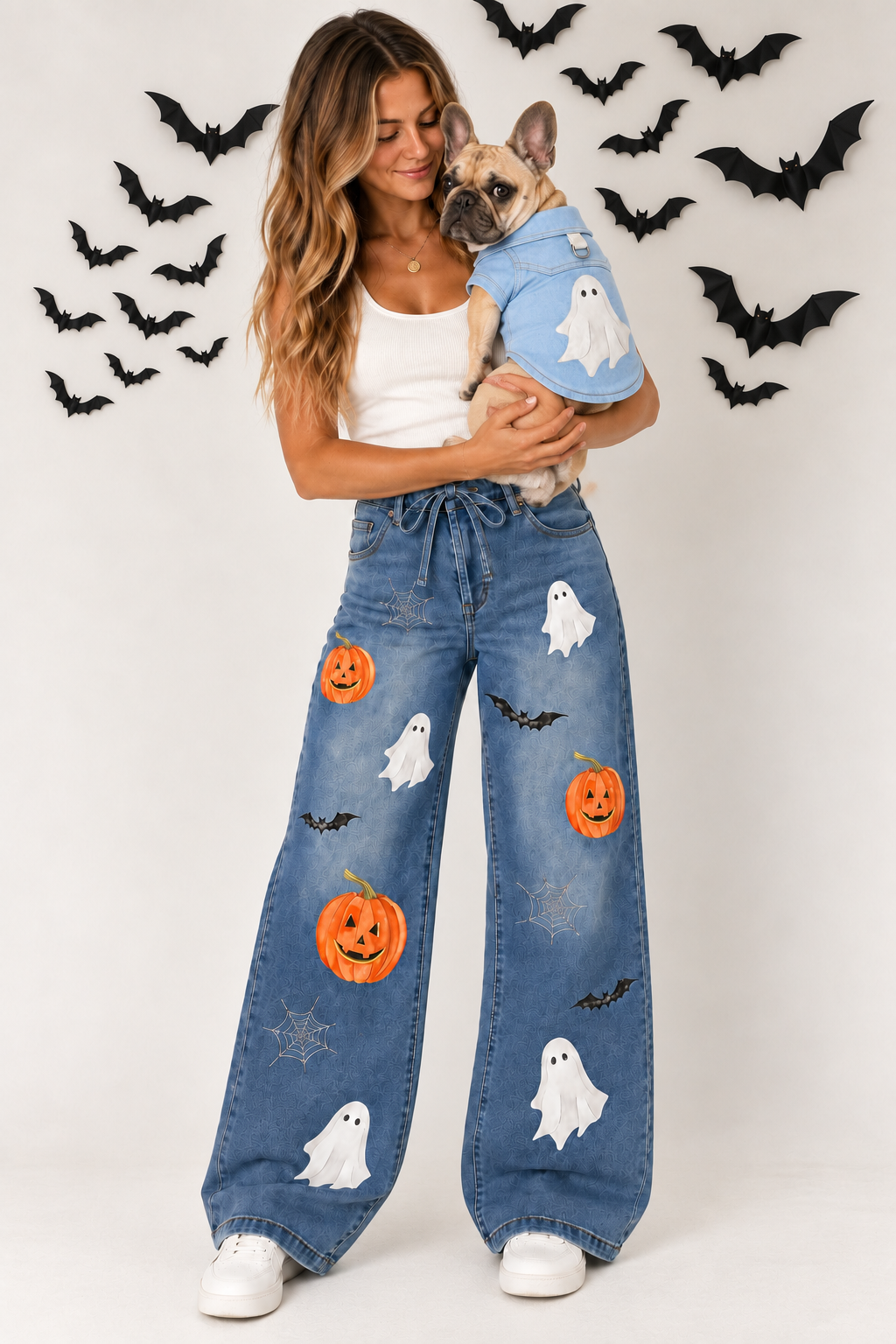 Halloween Wide Leg Jeans
