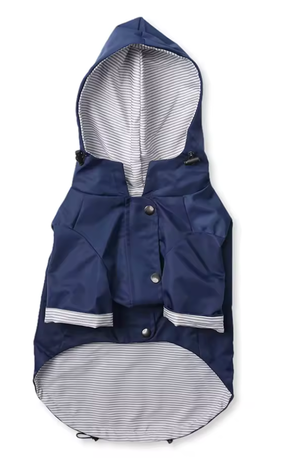Navy Stripe Rain Jacket