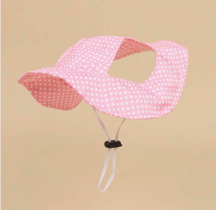 Pink Polka Dot Sun Hat