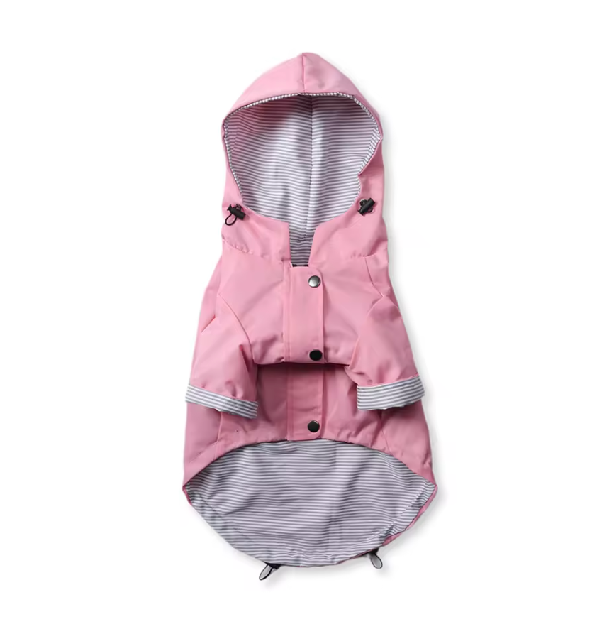 Pink Stripe Rain Jacket