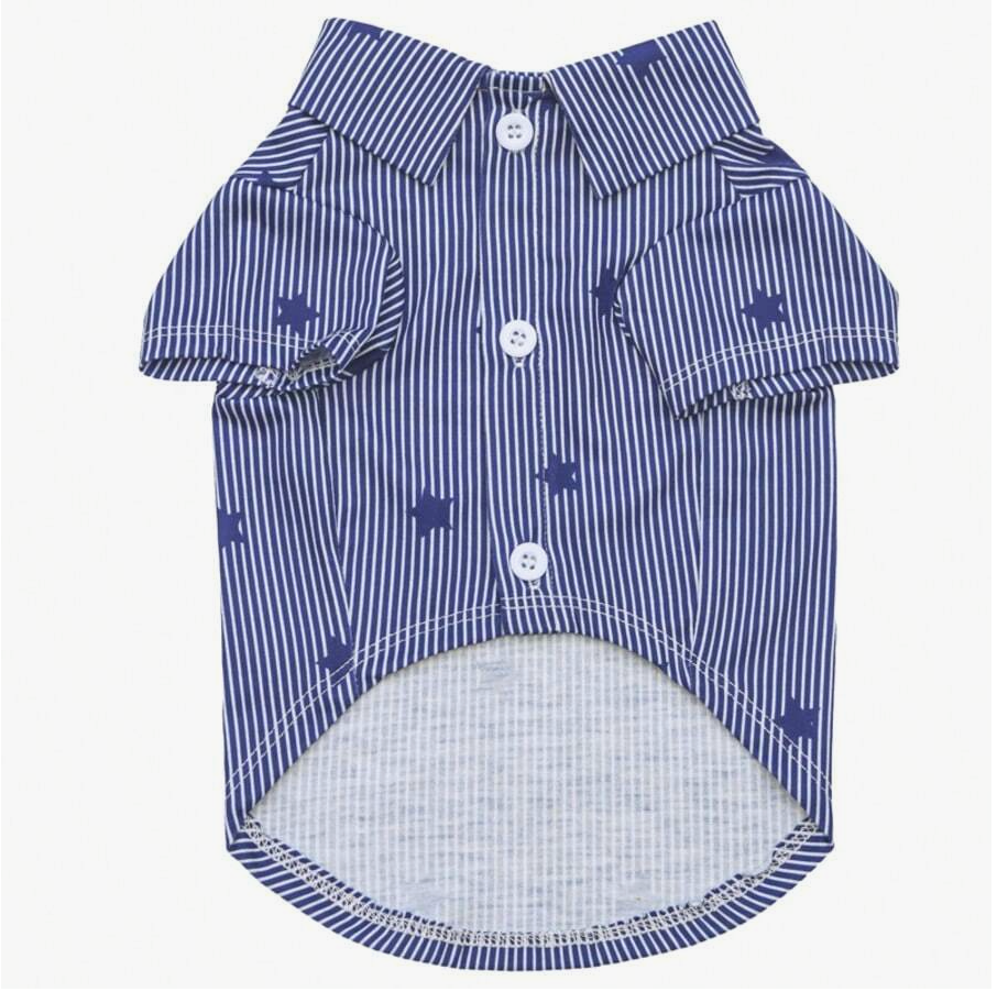 Patriotic Stars Collared Shirt